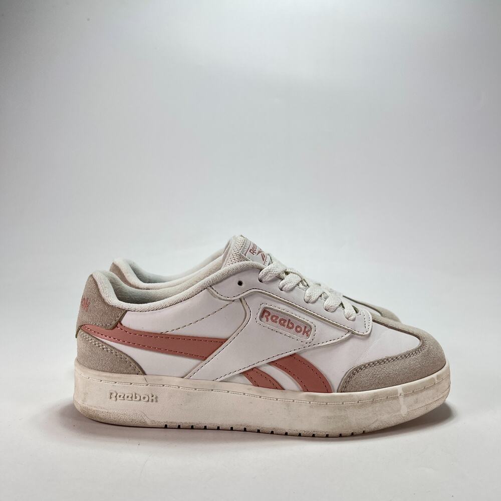 Reebok Galaxy 7 White Rose Gold Suede Casual Sneakers FFC0092429 Youth Size 3K